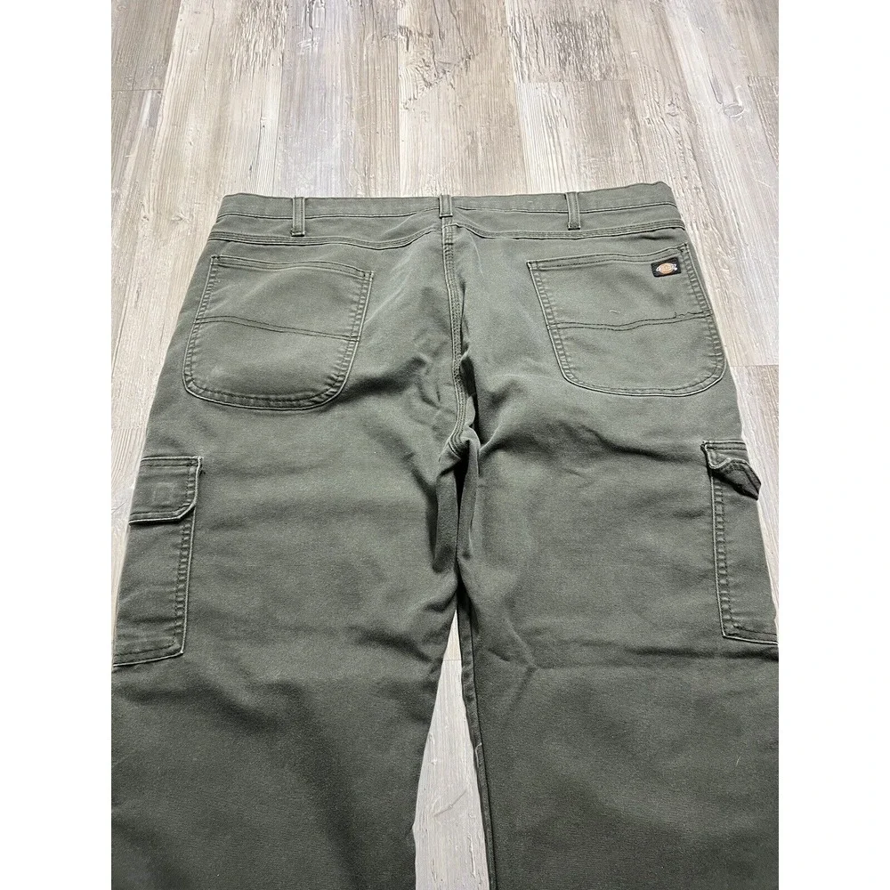 Faded Distressed Black Cargo Pants Baggy Goth Skater Workwear Dickies Flex 42x30